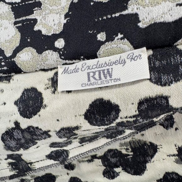 RTW Charleston Tunic Top Womens Black Gold Silks Sleeveless Button Front Size S - Picture 7 of 13